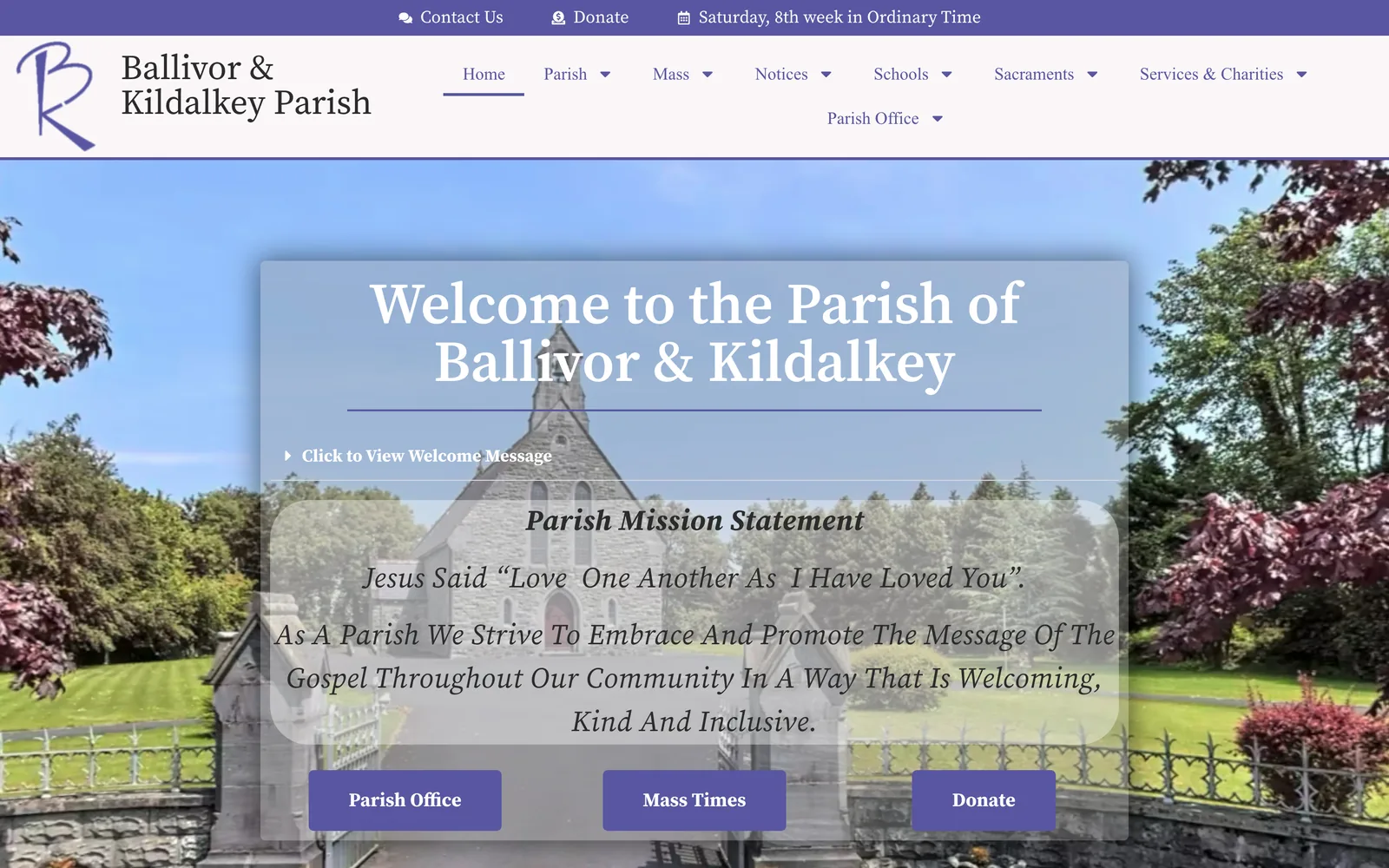 Ballivor & Kildalkey Parish website homepage