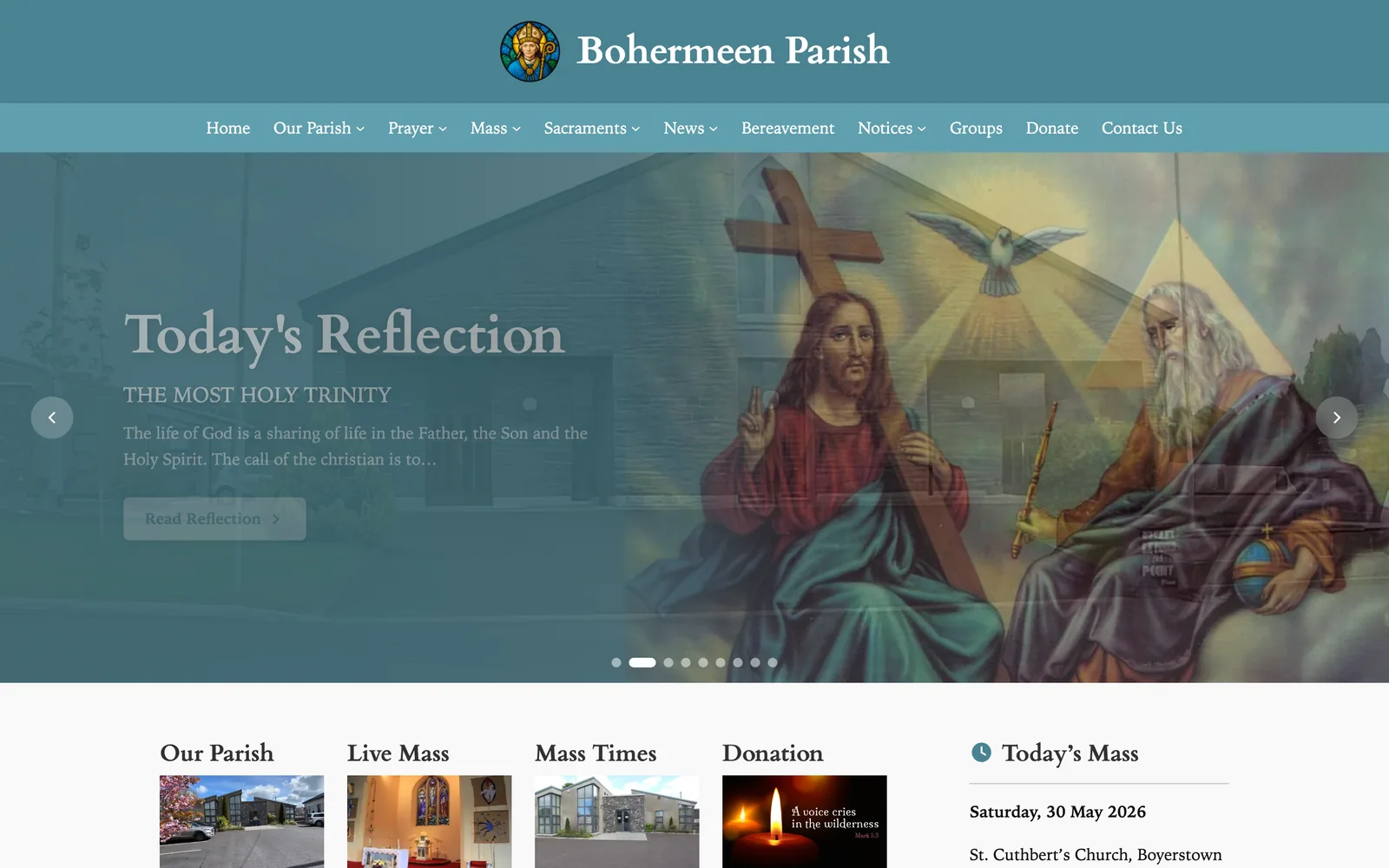 Bohermeen Parish website homepage